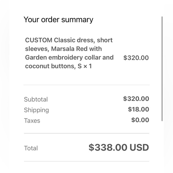 Son de Flor Classic Marsala Red Dress with Garden Embroidered Collar Size Small - Picture 11 of 11